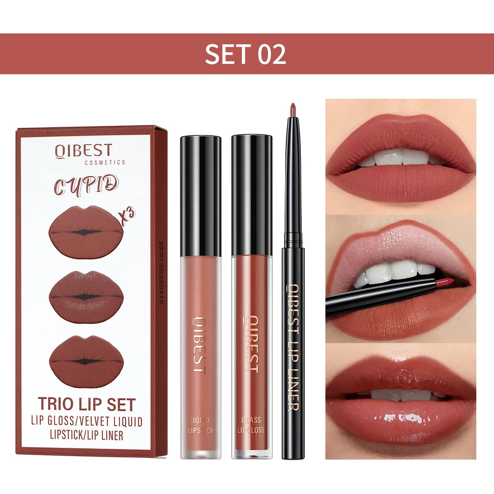 Qibest Trio Lip Set