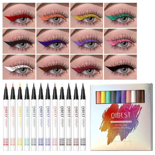 Qibest Outline Charming Eyes, Matt Long Lasting Waterproof Eyeliners