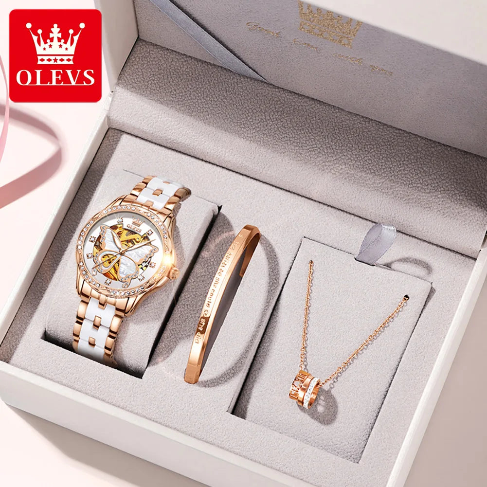 OLEVS Butterfly Mechanical Women’s Watch and Set