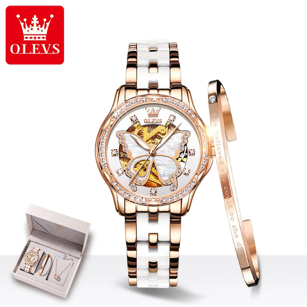 OLEVS Butterfly Mechanical Women’s Watch and Set