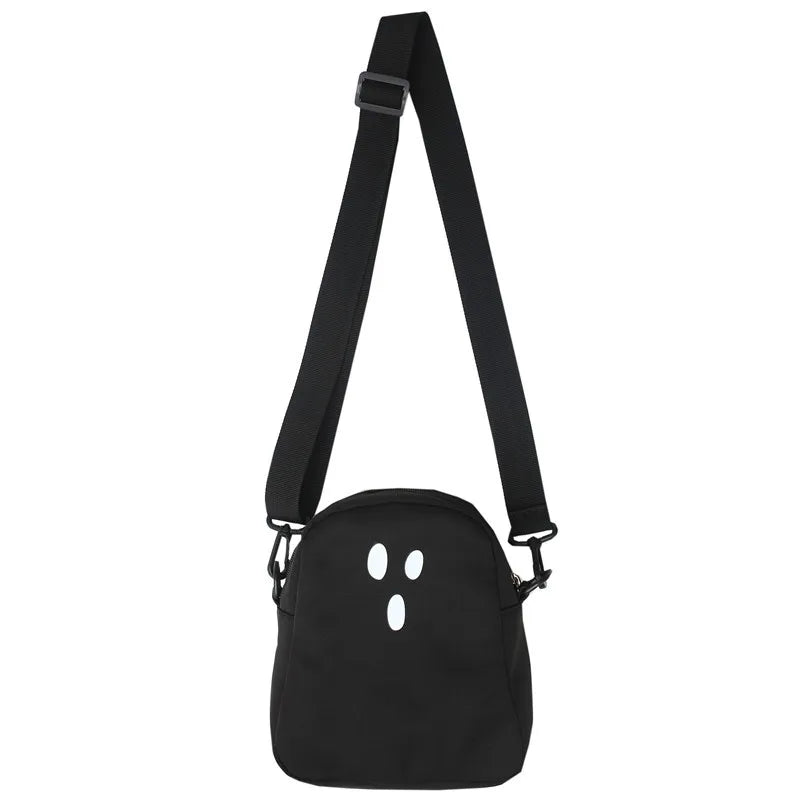 Spooky Chic Canvas Tote - Kawaii Ghost Design - Glamourize 