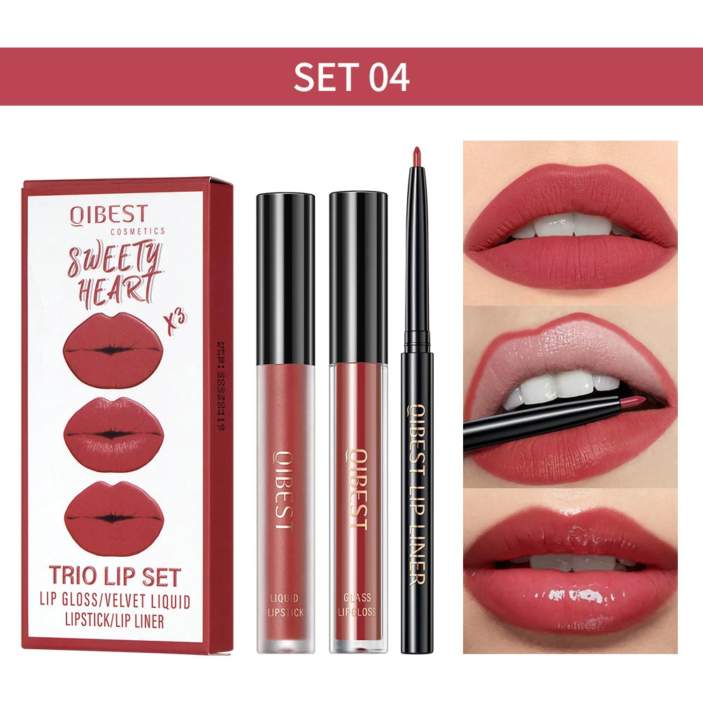 Qibest Trio Lip Set