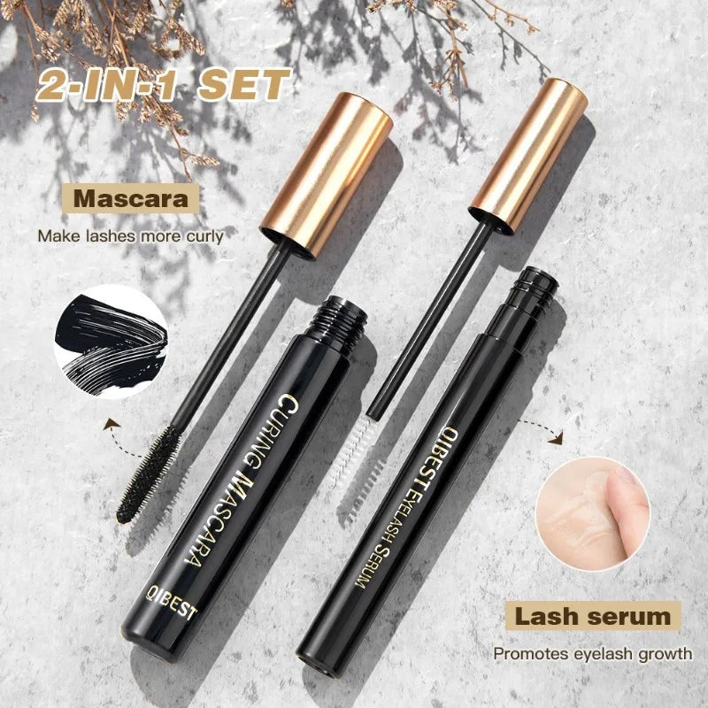 Qibest Eyelash Growth Serum and Mascara Set