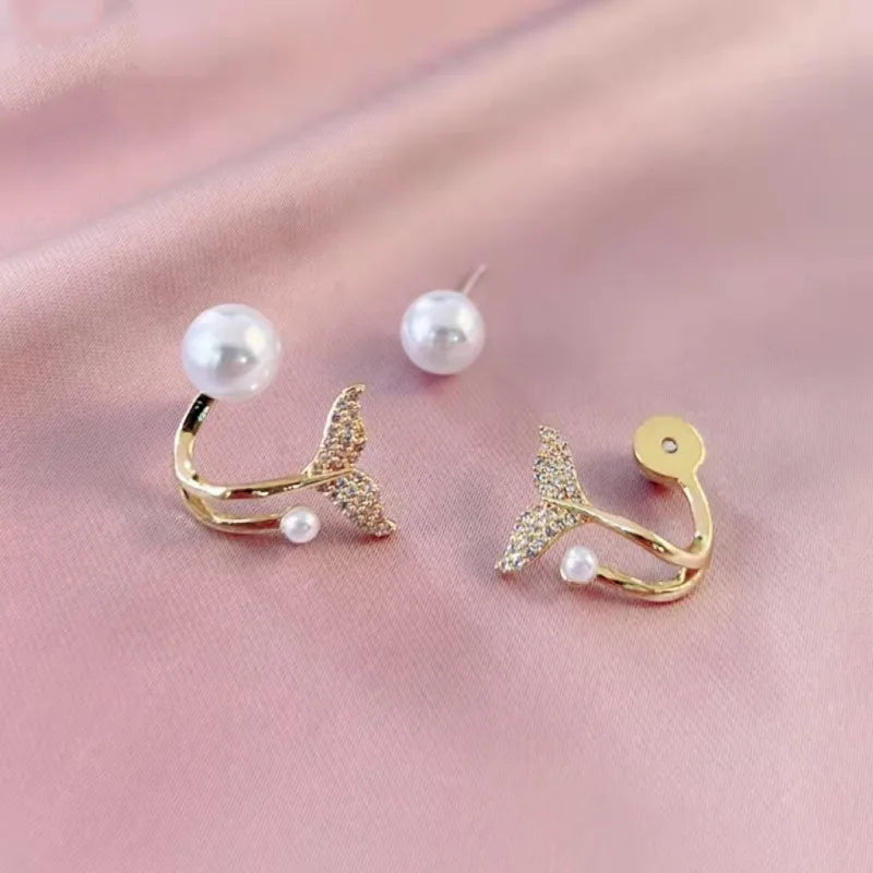 Fashion Mermaid Tail Stud Earrings