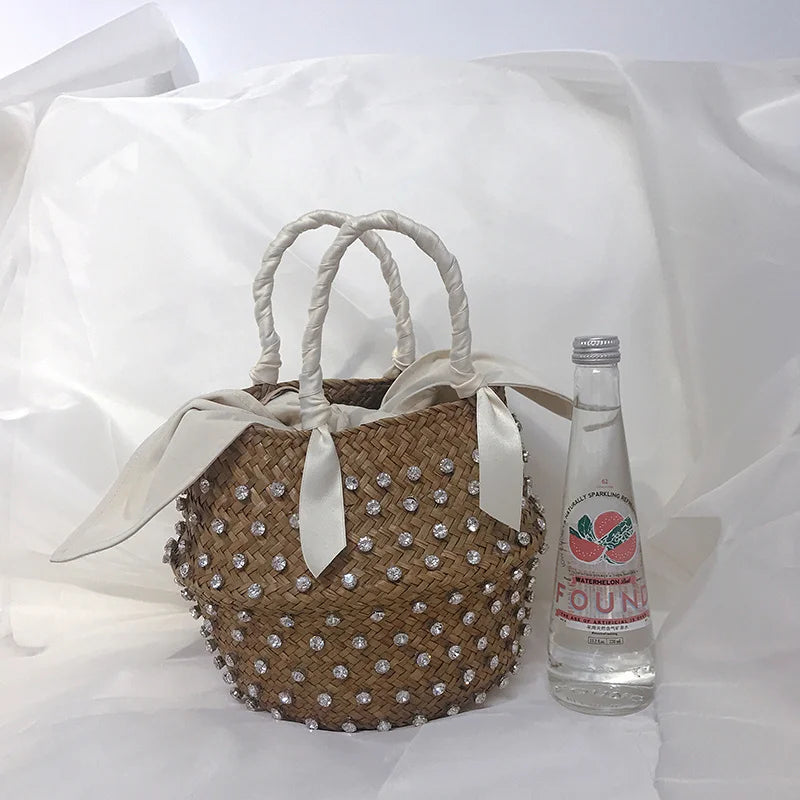 Handmade Diamond Woven Bucket Bag - Glamourize 