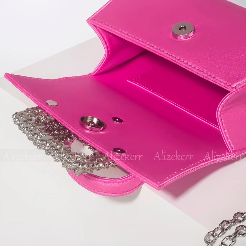 Sophisticated Evening Bag with Shimmering Stone Detail - Glamourize 