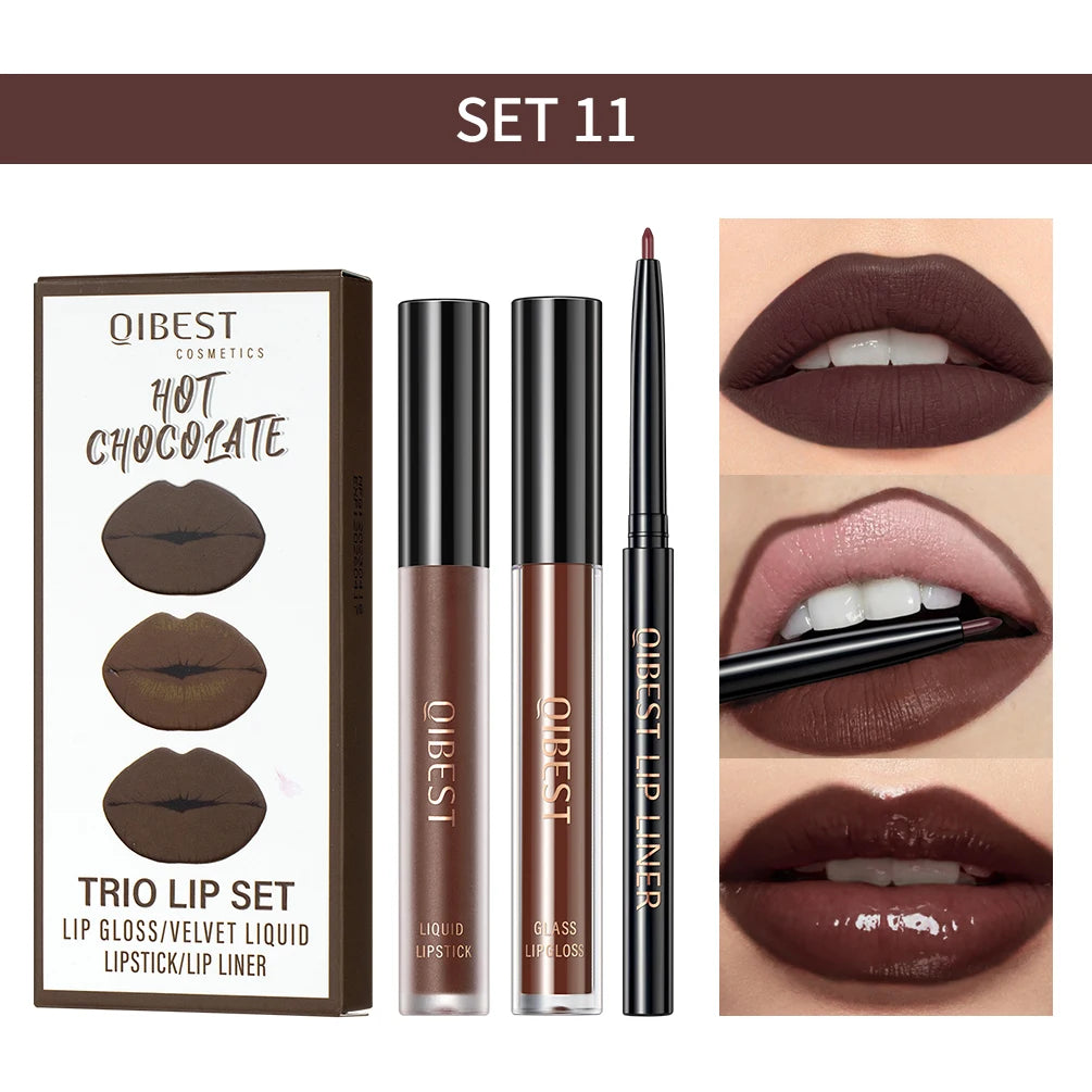 Qibest Trio Lip Set