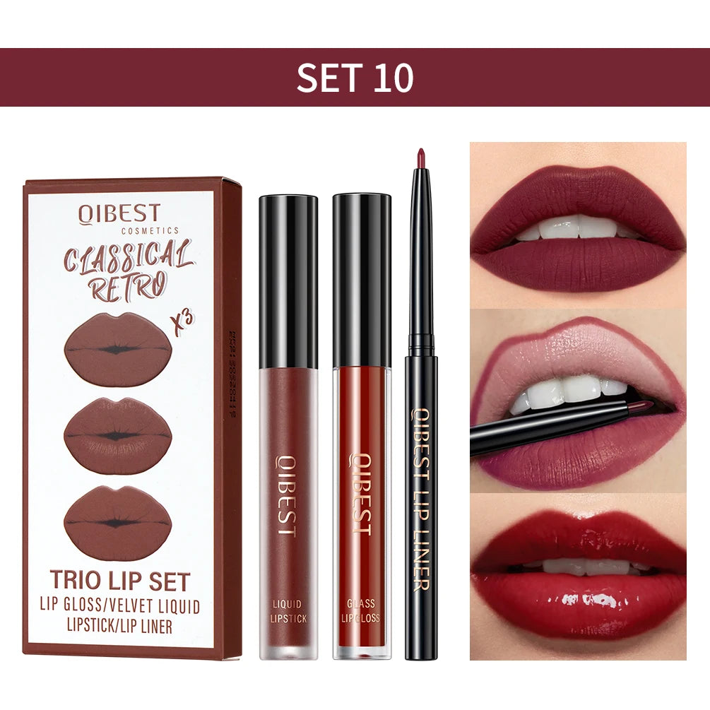 Qibest Trio Lip Set