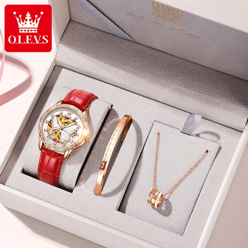 OLEVS Butterfly Mechanical Women’s Watch and Set