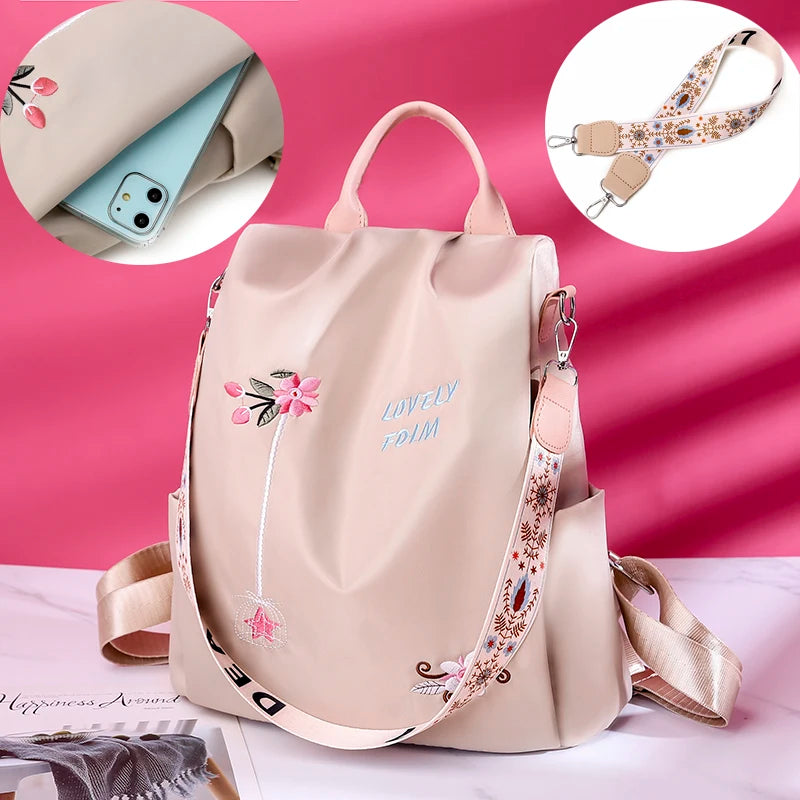 Embroidery and Print Waterproof Anti-Theft  Backpacks and Tote Bags - Glamourize 