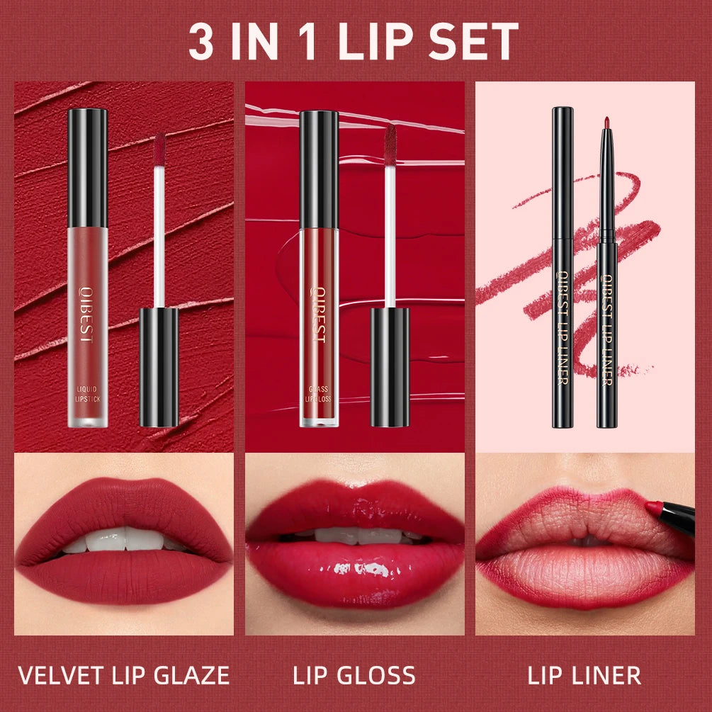 Qibest Trio Lip Set