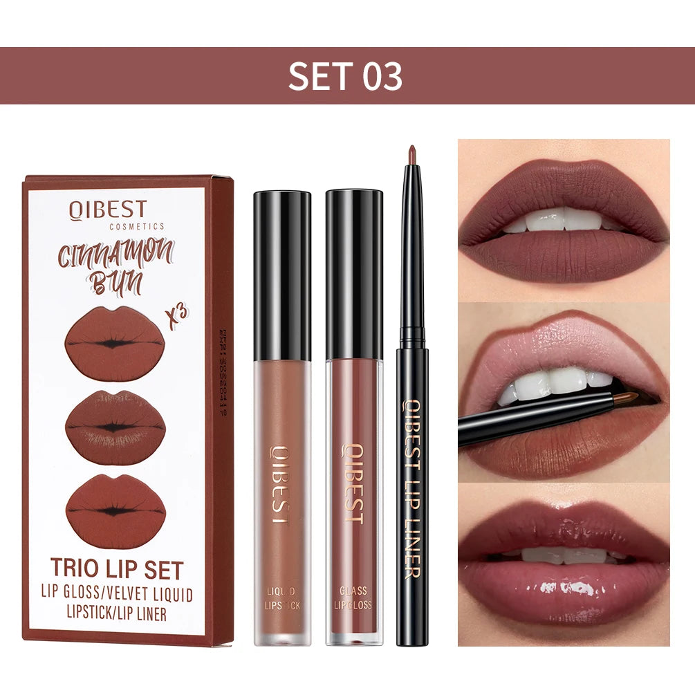 Qibest Trio Lip Set