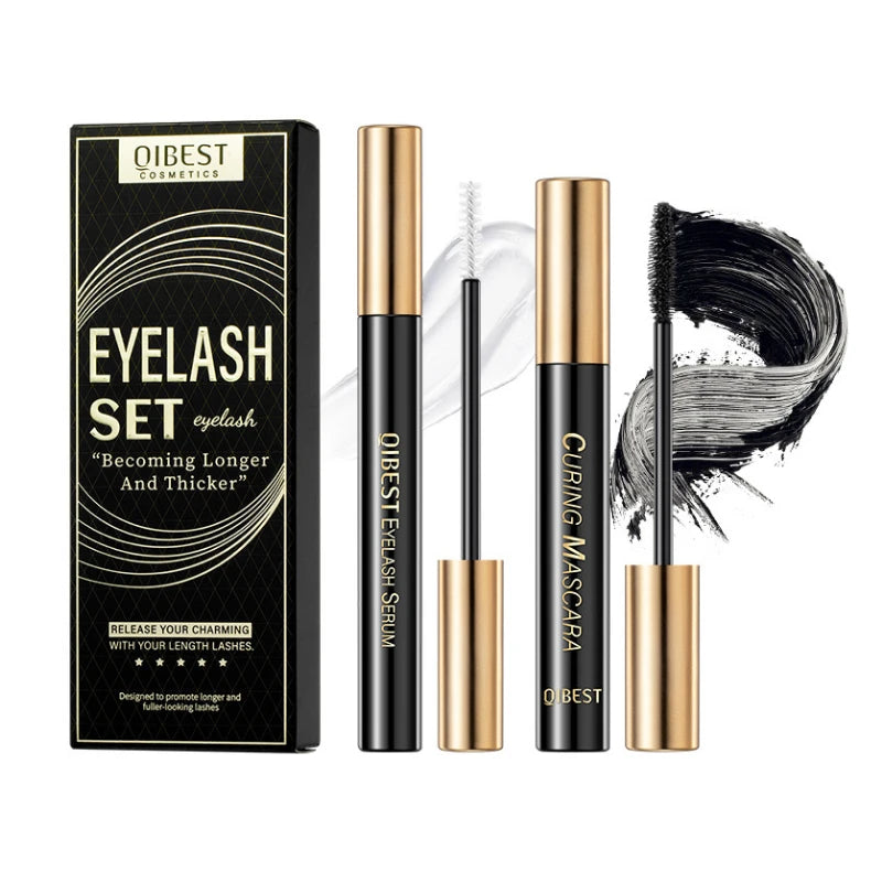 Qibest Eyelash Growth Serum and Mascara Set