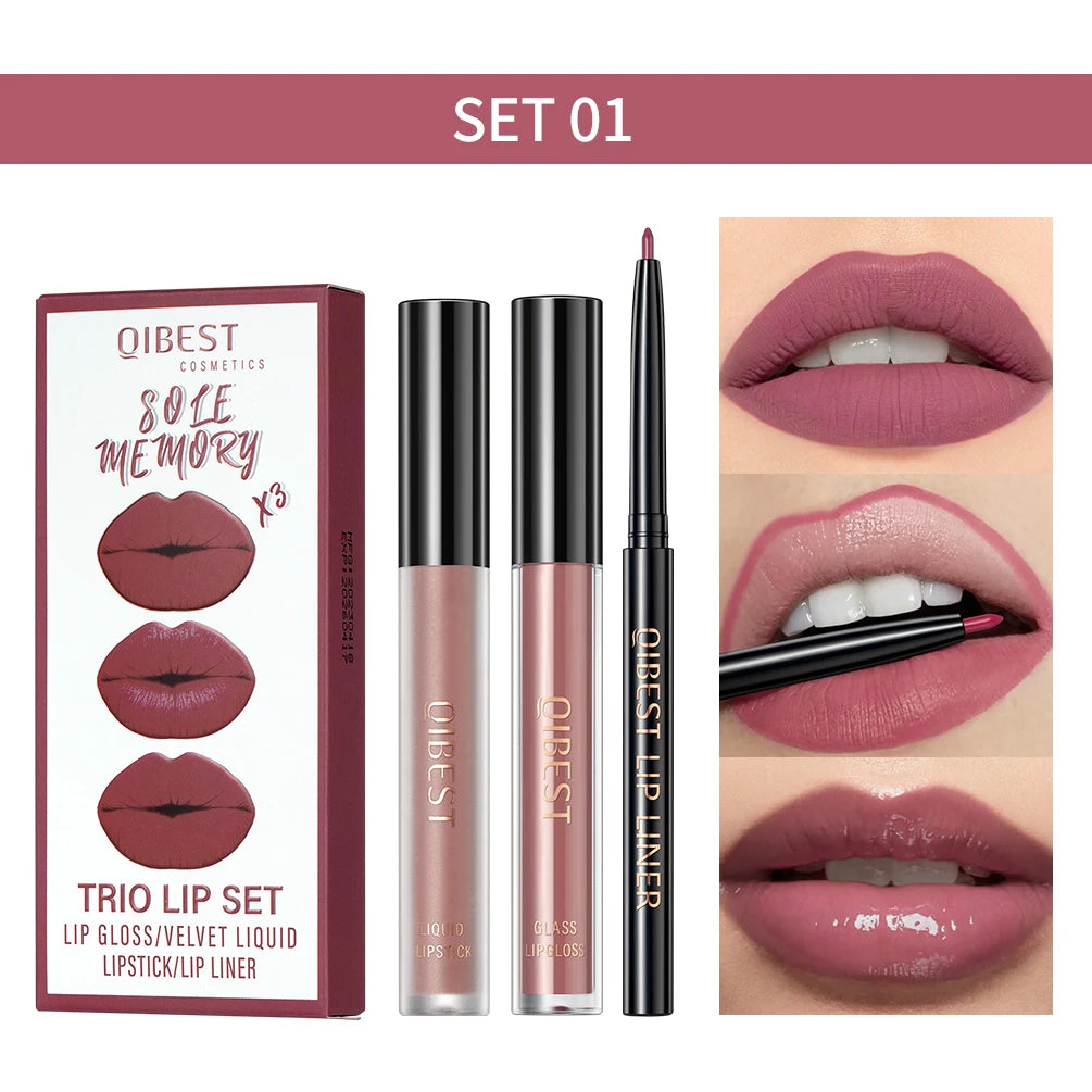 Qibest Trio Lip Set