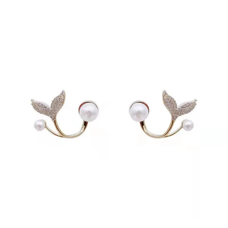 Fashion Mermaid Tail Stud Earrings