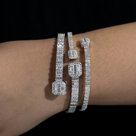 Crystal Cascade Elegance Cuff - Glamourize 