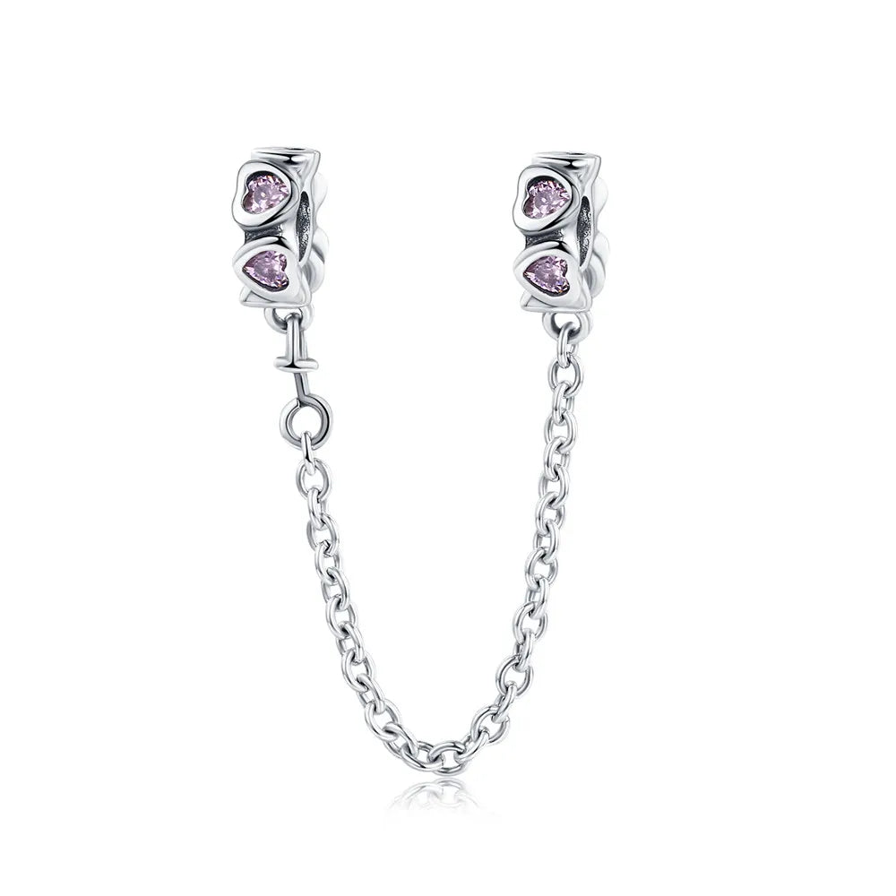 Safety Chain 925 Sterling Silver Charm Collection - Glamourize 