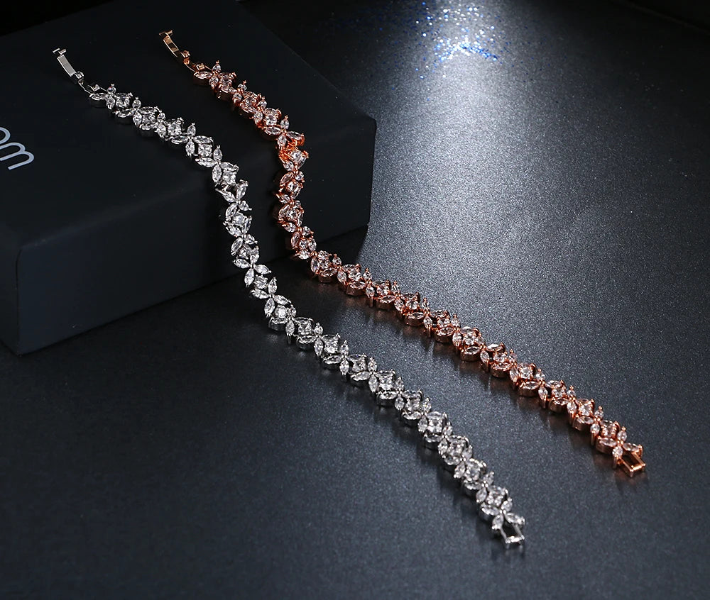 Timeless Link Copper and Cubic Zirconia Bracelet