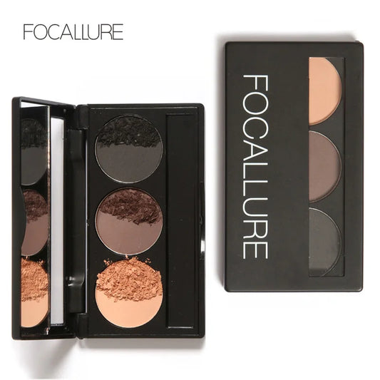 FOCALLURE 3 Colours Matte Eyebrow Powder Palette