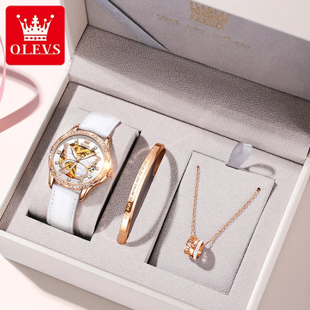 OLEVS Butterfly Mechanical Women’s Watch and Set