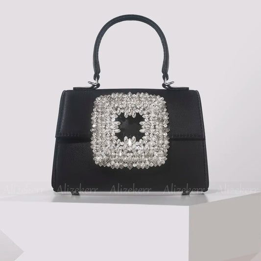 Sophisticated Evening Bag with Shimmering Stone Detail - Glamourize 