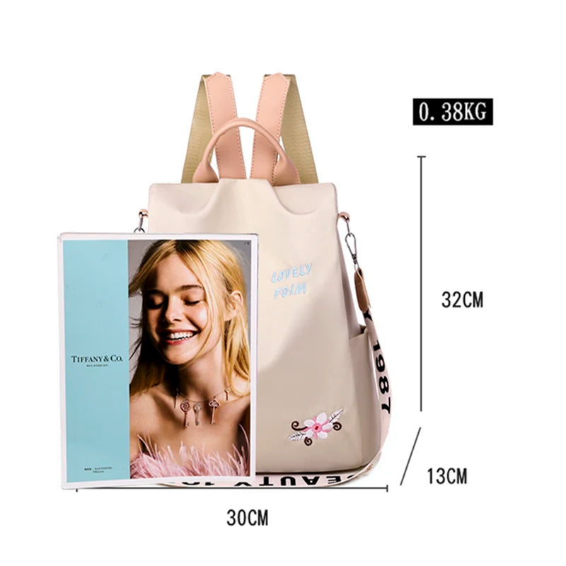 Embroidery and Print Waterproof Anti-Theft  Backpacks and Tote Bags - Glamourize 