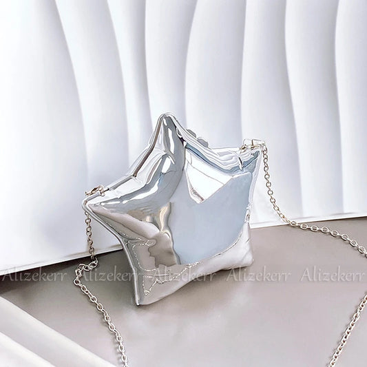 Stellar Shine Metallic Star Handbag - Glamourize 