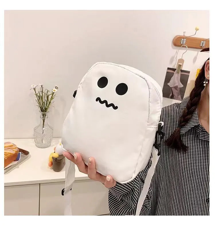 Spooky Chic Canvas Tote - Kawaii Ghost Design - Glamourize 