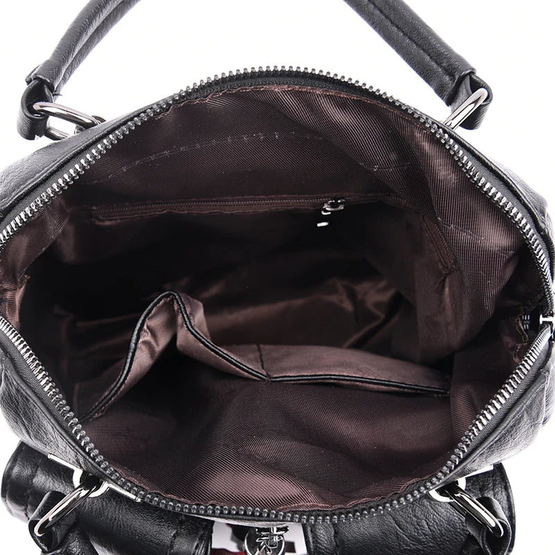 Soft Vegan Leather Backpacks with Double Front Pockets - Glamourize 