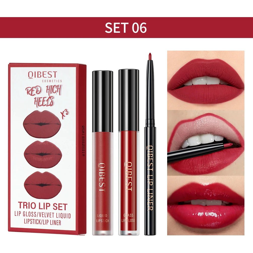 Qibest Trio Lip Set