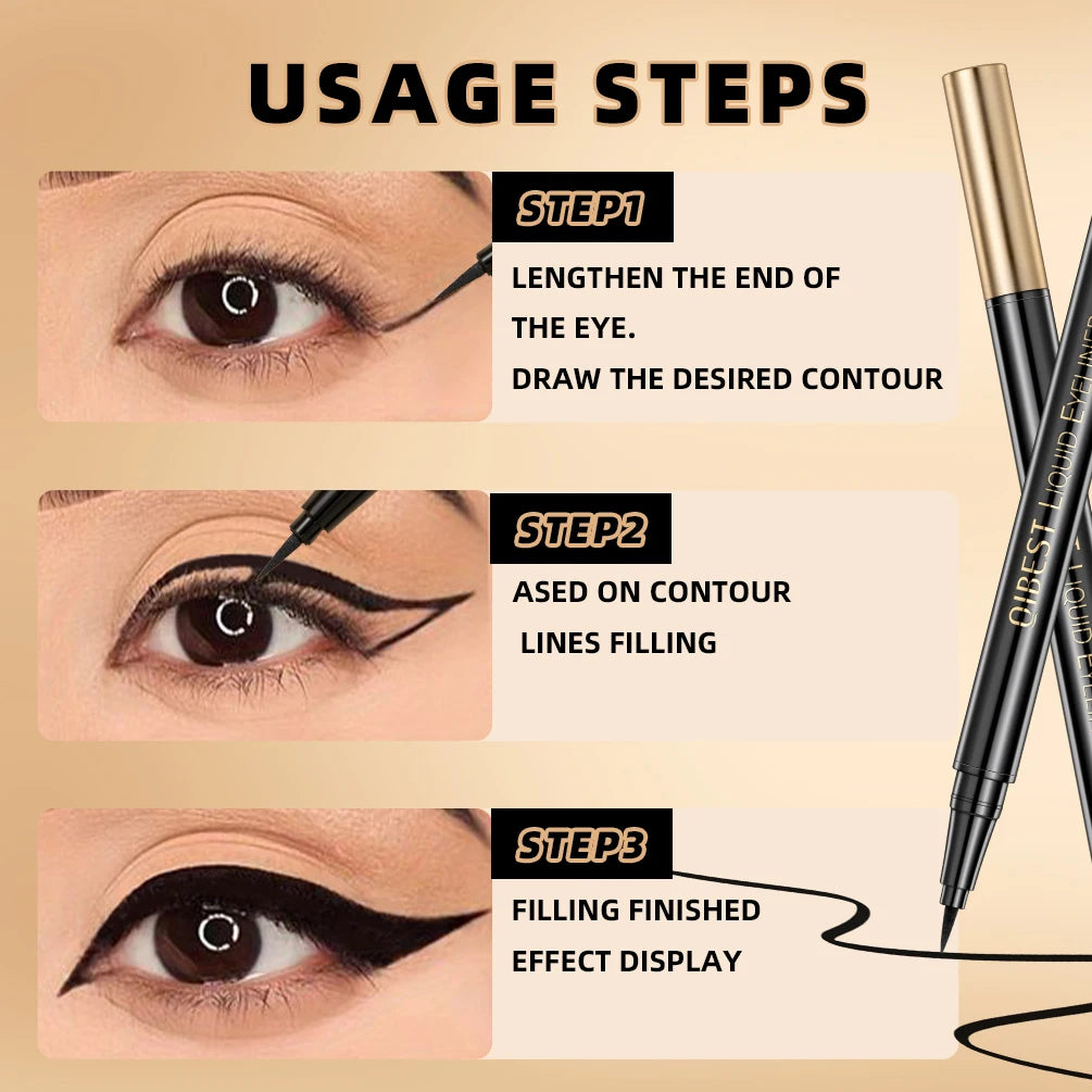 Qibest Waterproof Long-Lasting Liquid Eyeliner